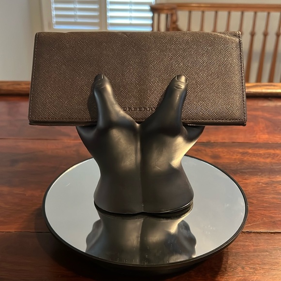 BURBERRY Long Wallet Logo Leather Brown - Picture 1 of 13